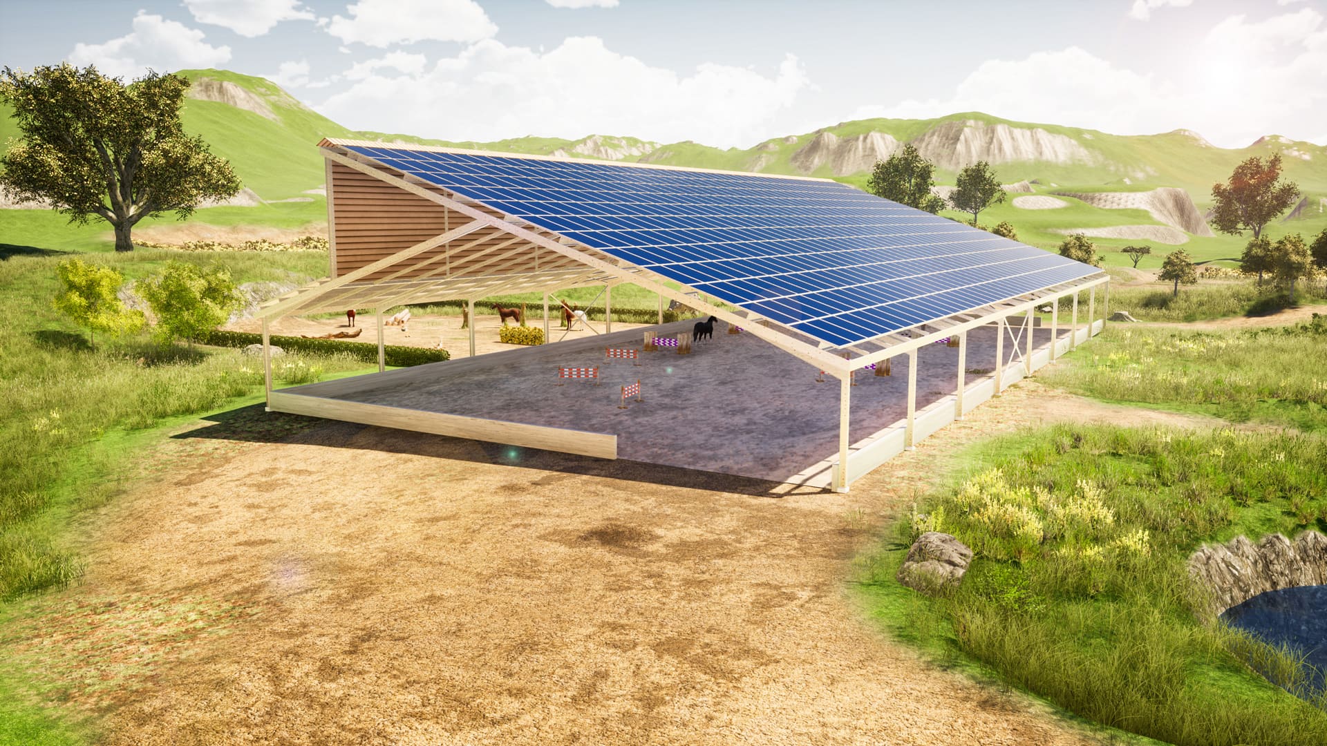 découvrez notre bâtiment photovoltaïque en bois, une solution innovante et écologique alliant esthétique et performance énergétique. optez pour une construction durable qui respecte l'environnement et profite des énergies renouvelables.