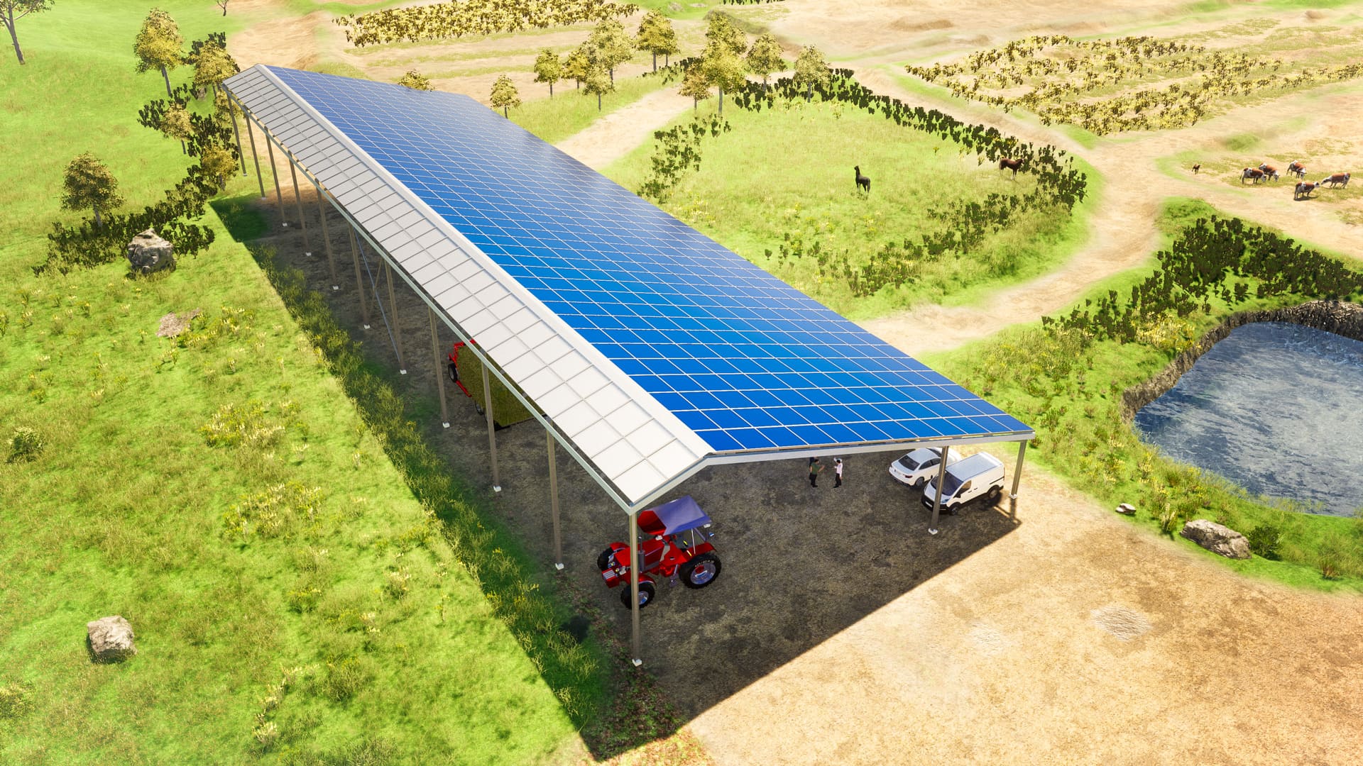 découvrez nos hangars agricoles équipés de panneaux photovoltaïques, alliant espace de stockage et production d'énergie renouvelable. optimisez votre exploitation tout en contribuant à la transition énergétique.