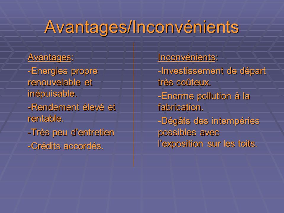 découvrez les inconvénients des panneaux photovoltaïques : coûts d'installation élevés, dépendance aux conditions météorologiques, nécessité d'espace et impacts environnementaux. informez-vous pour faire un choix éclairé sur votre transition énergétique.