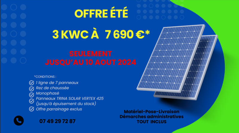 découvrez les avantages des panneaux solaires 3 kwc pour votre maison. économisez sur vos factures d'électricité tout en contribuant à la protection de l'environnement grâce à une énergie renouvelable et durable. installez dès aujourd'hui votre système solaire et bénéficiez d'une autonomie énergétique.